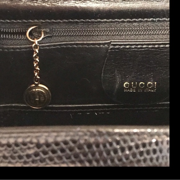 Rare Gucci Small Lizard Bamboo Top Handle Bag - Picture 13 of 13